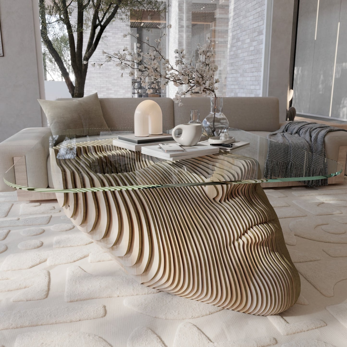 Asteris: Glass Coffee Table