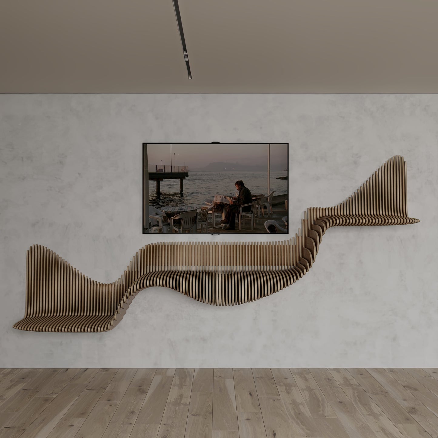 Gaia: Parametric Three-Tiered Wavy Wall Shelf